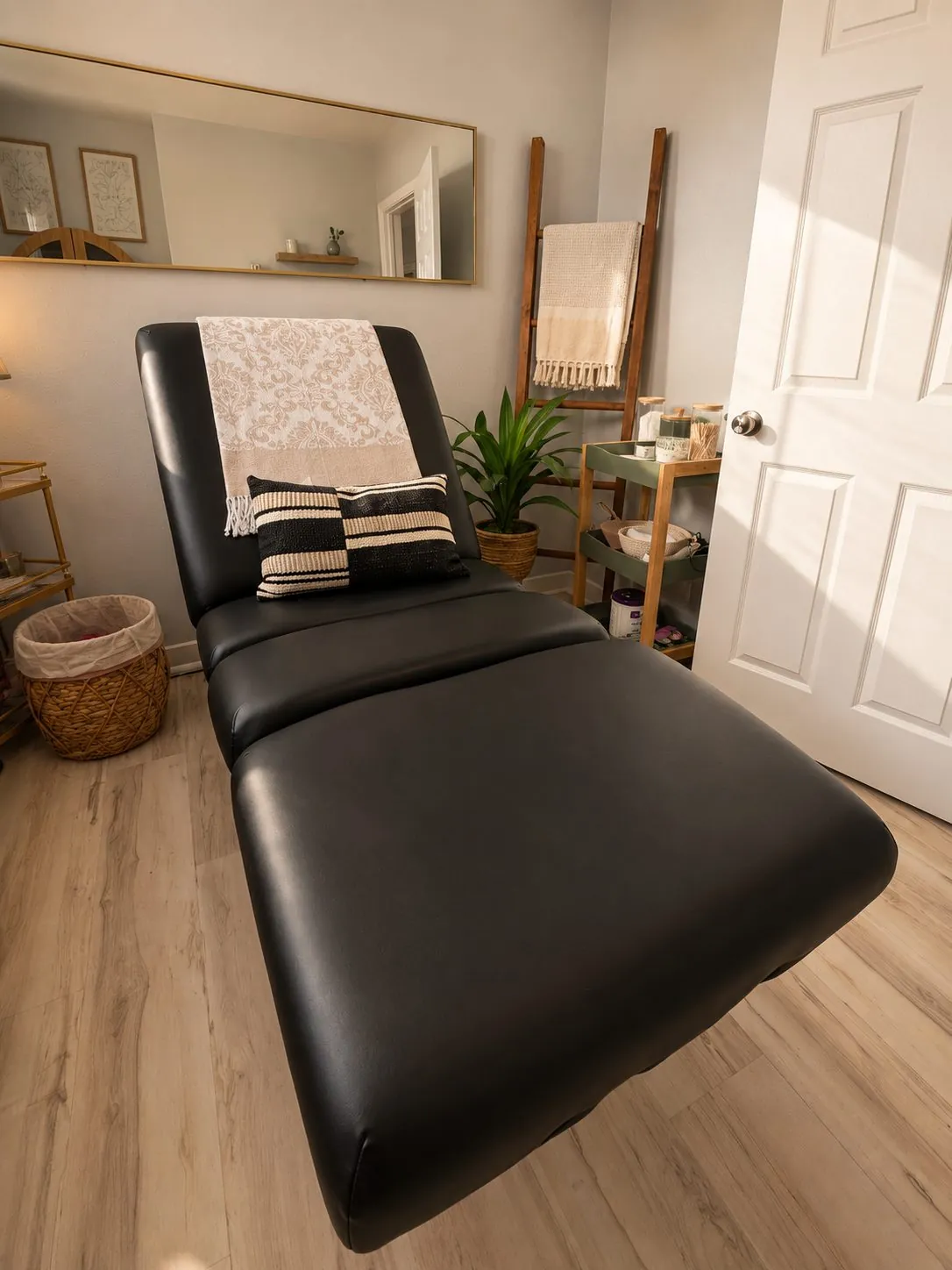 A second private treatment room at the Refine Redding Studio